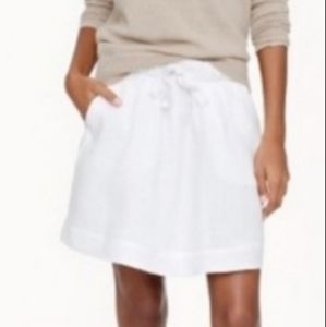 J. Crew White linen Monterey skirt
